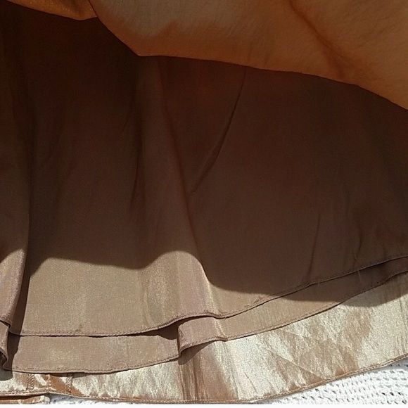 Bill Levkoff gold shimmer strapless formal dress - Picture 5 of 6